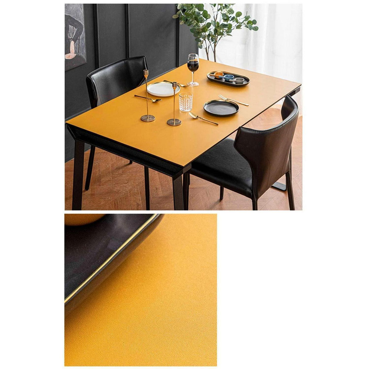 PU Tischdecke Wasserdicht Blau-Orange 90x180cm