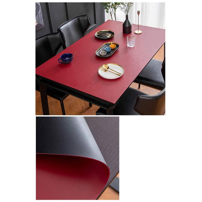 PU Tischdecke wasserdicht Schwarz Rot 90x180 cm