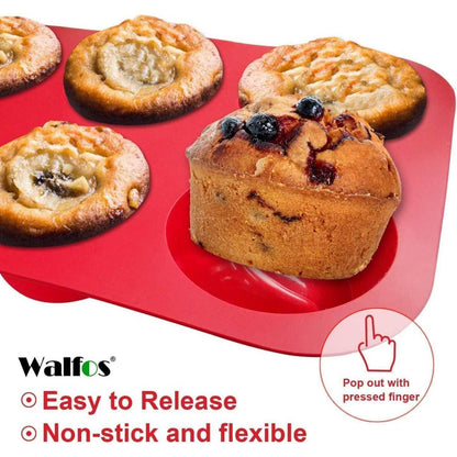 Jumbo Muffinform Set, 2x 6er-Pack, Antihaft-Silikon, BPA-frei