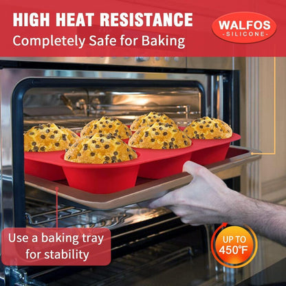 Jumbo Muffinform Set, 2x 6er-Pack, Antihaft-Silikon, BPA-frei