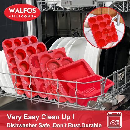 Jumbo Muffinform Set, 2x 6er-Pack, Antihaft-Silikon, BPA-frei
