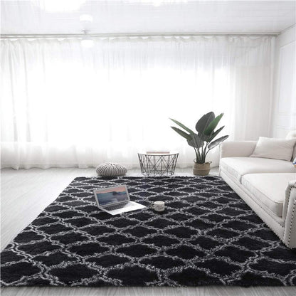 Weicher Teppich für Wohnzimmer 160x200cm Plüsch flauschig rutschfest