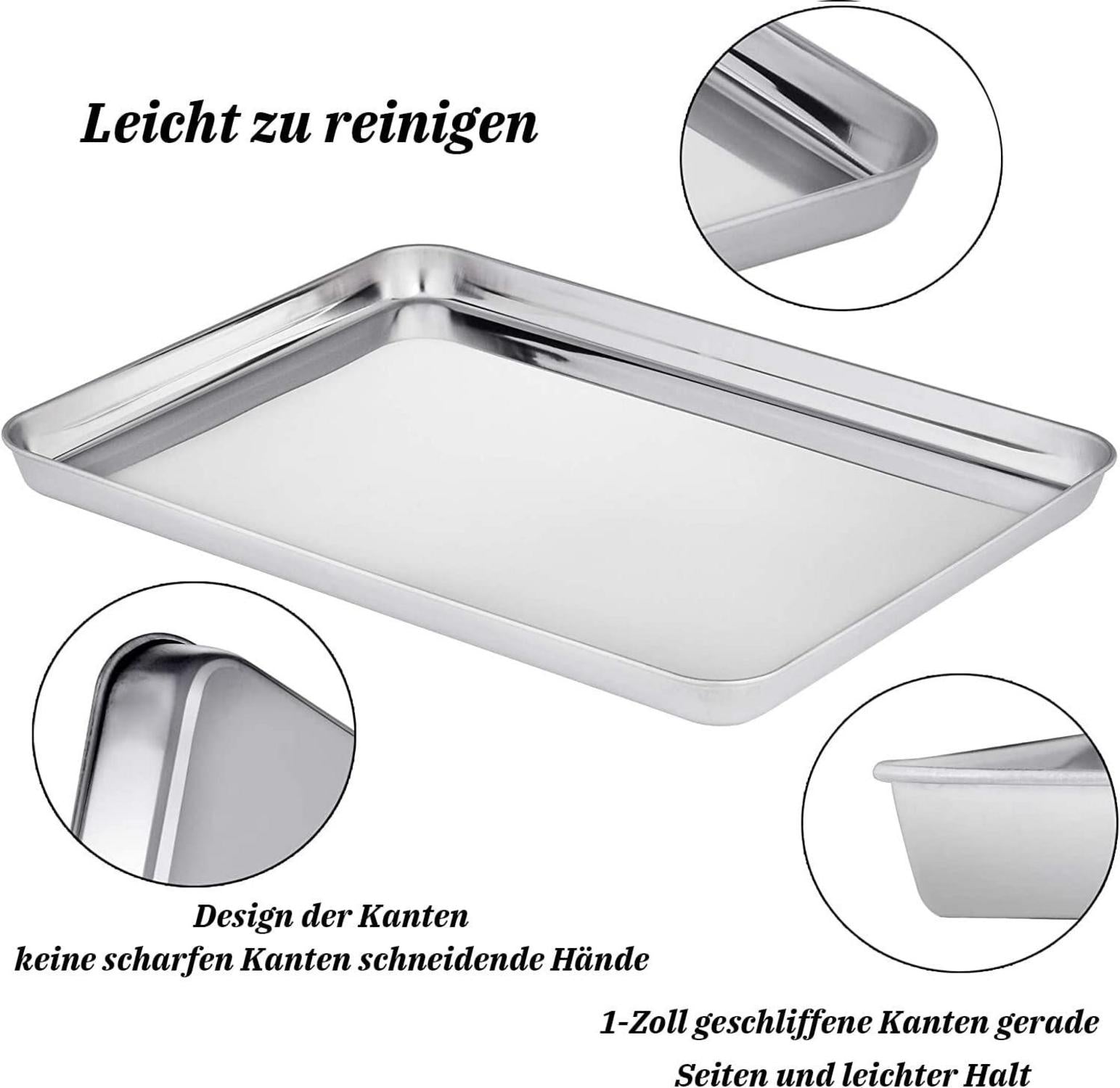 Edelstahl Backblech Rechteckig 25*30cm Spülmaschinenfest