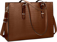 Lubardy Damen Handtasche Shopper PU Leder 15.6 Zoll Laptop