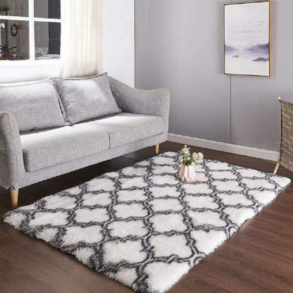 Shaggy Teppich Modern für Wohnzimmer Schlafzimmer Flauschig Langflor