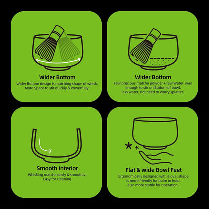Matcha Teeset Japanische Matcha-Schale Bambus Schneebesen Kit