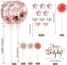 Geburtstagstorte Dekoration Set Glitter Rose Gold Stern