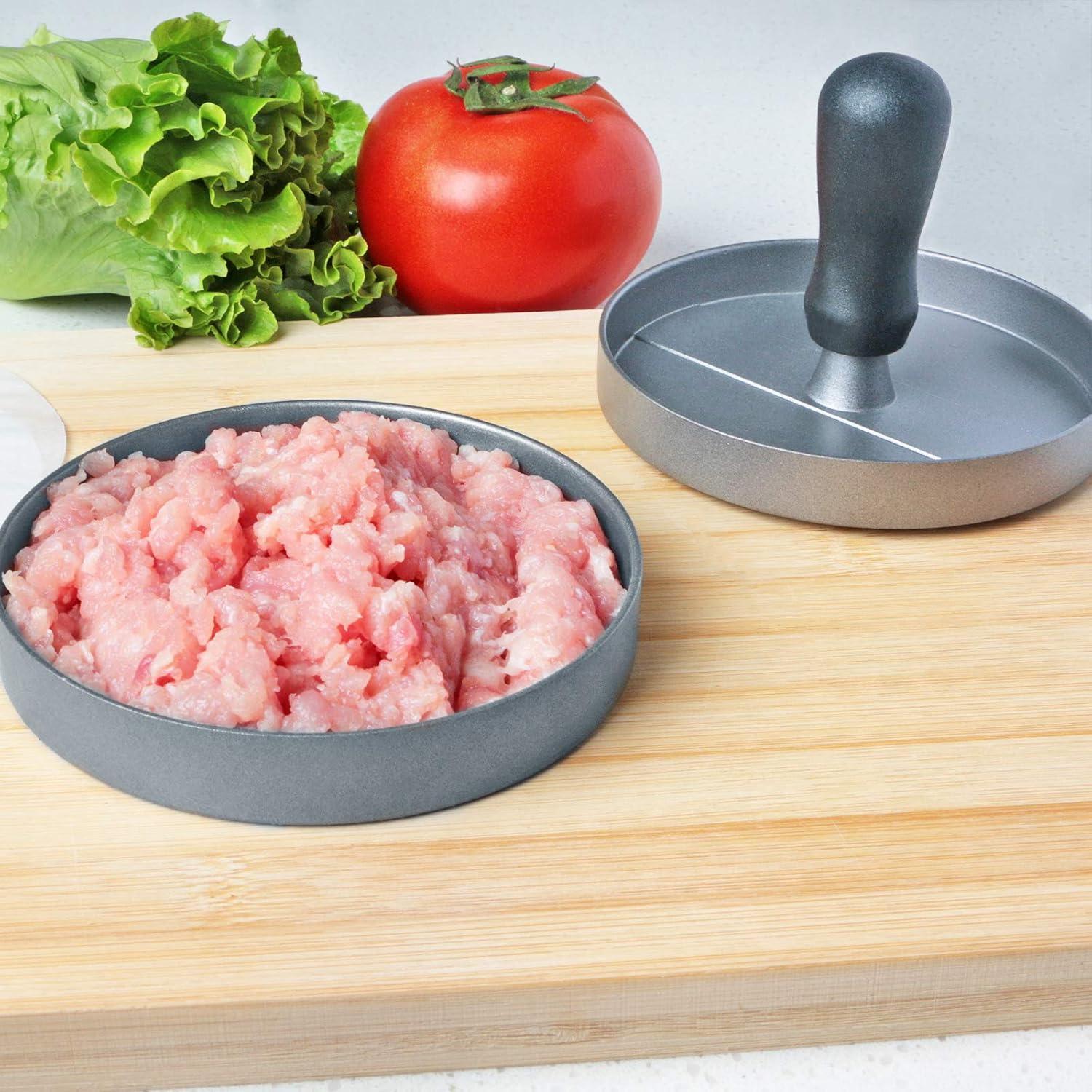 Burgerpresse Edelstahl Lebensmittelqualität Antihaft 11.5 cm 50 Blatt Patty Papers