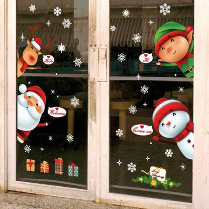 Weihnachtsfenster Aufkleber – Abnehmbar & Dekorativ