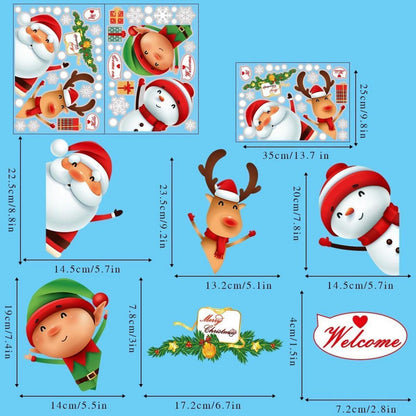Weihnachtsfenster Aufkleber – Abnehmbar & Dekorativ