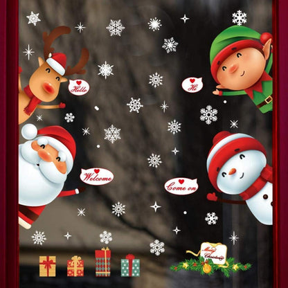 Weihnachtsfenster Aufkleber – Abnehmbar & Dekorativ