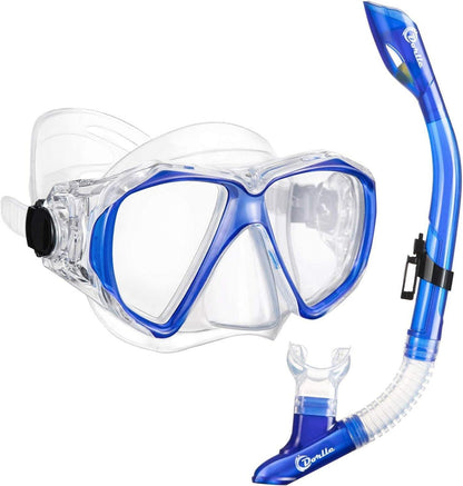 Premium Erwachsene Schnorchelset Tauchbrille Anti-Leck Anti-Fog