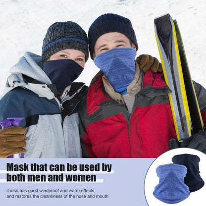 2er-Set Winter Loop Schal Damen Herren Fleece Schlauchschal Blau Marine