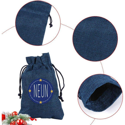 Adventskalender zum Befüllen Stoffsäckchen Zahlen Aufkleber