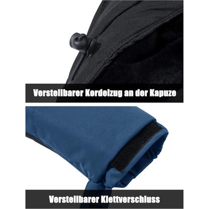 Herren Winter Skijacke Fleece Gefüttert Wasserdicht Winddicht Kuhblau