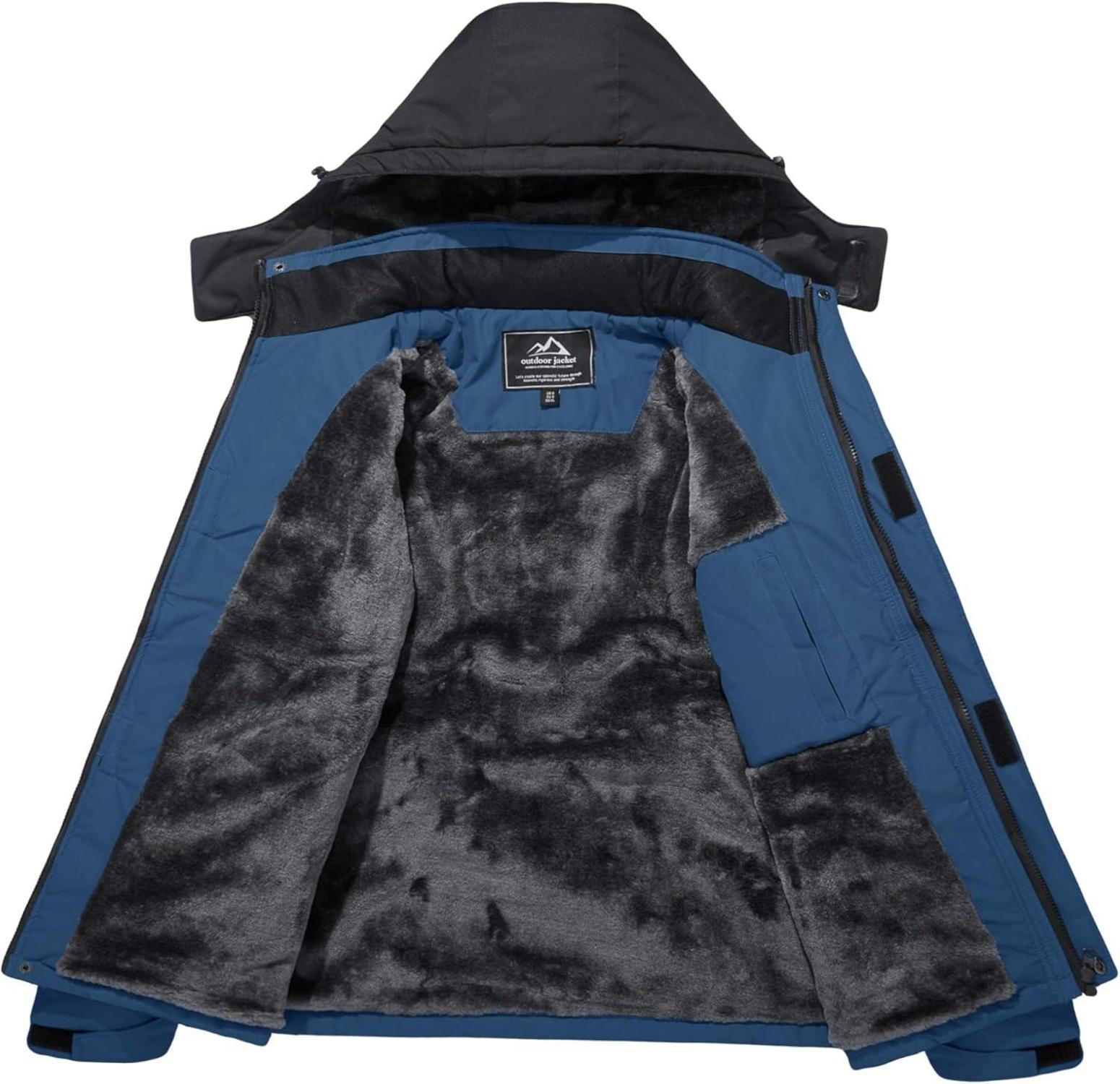 Herren Winter Skijacke Fleece Softshelljacke Wasserdicht