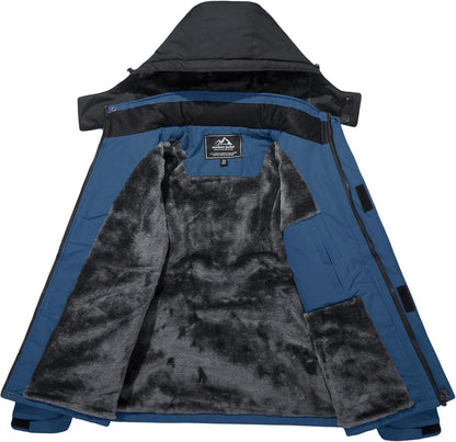 Herren Winter Skijacke Fleece Softshelljacke Wasserdicht