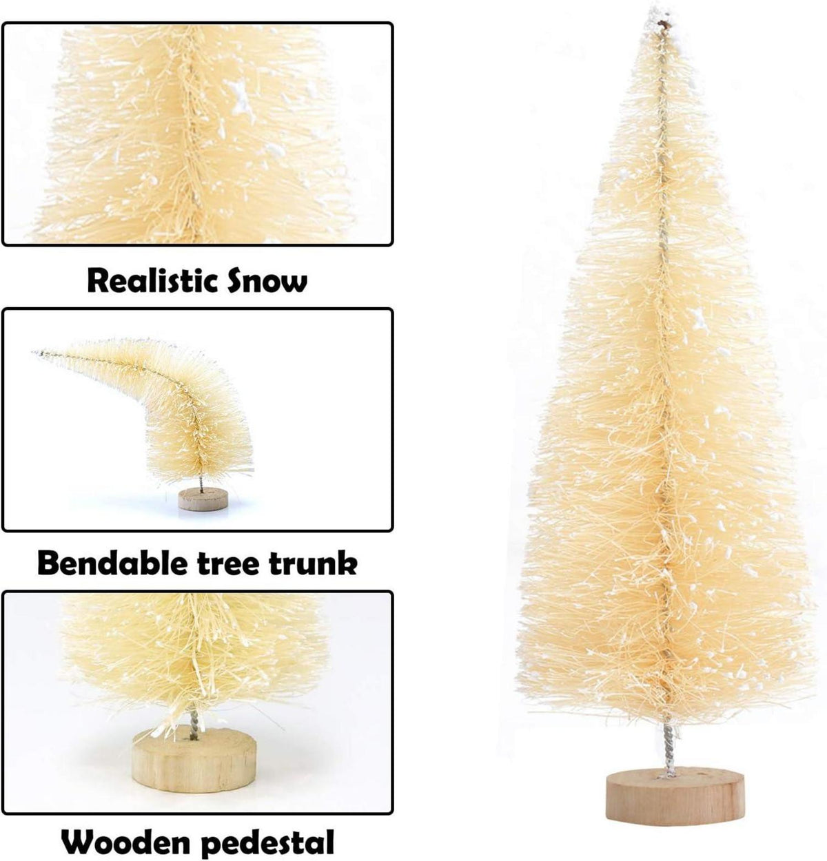 9 Stück Mini Tannenbäume Weihnachtsdeko DIY Schaufenster 3 Größen