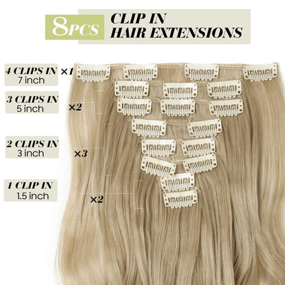 Ombre Wellige Haarverlängerung – Graublond Mix, 43cm