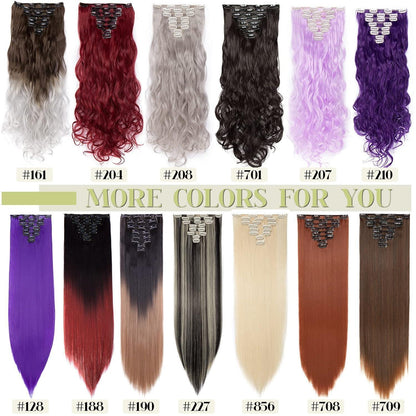 Ombre Wellige Haarverlängerung – Graublond Mix, 43cm