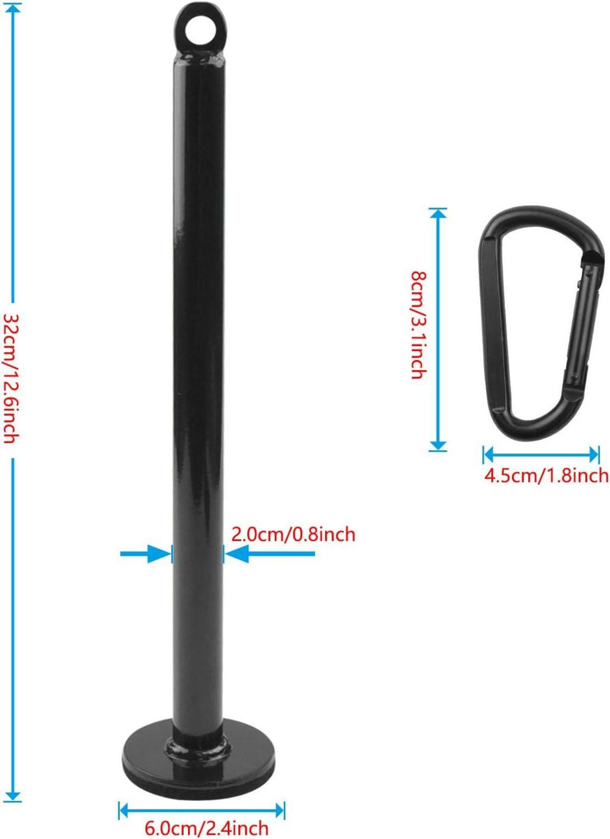 LFJ Gewichtsplatte Ladestift Karabiner Fitness Workout Home