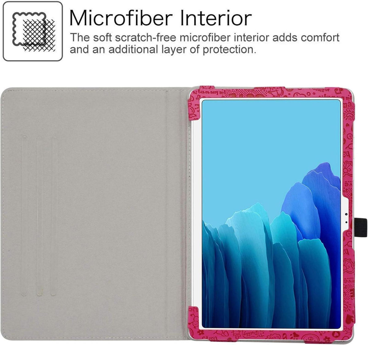 LiuShan Samsung Galaxy Tab A7 10.4 Rotating hülle 360° Standfunktion T500 T505 Tablet Schutzhülle Rot