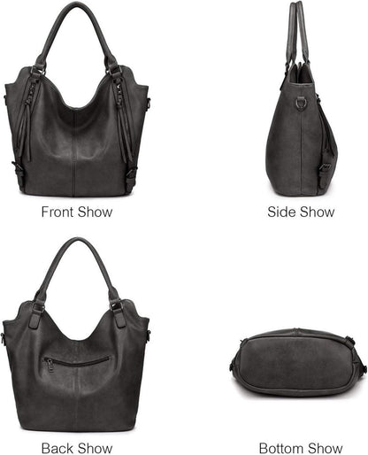 Damen Handtaschen Set Shopper Umhängetasche Geldbörse 2-teilig