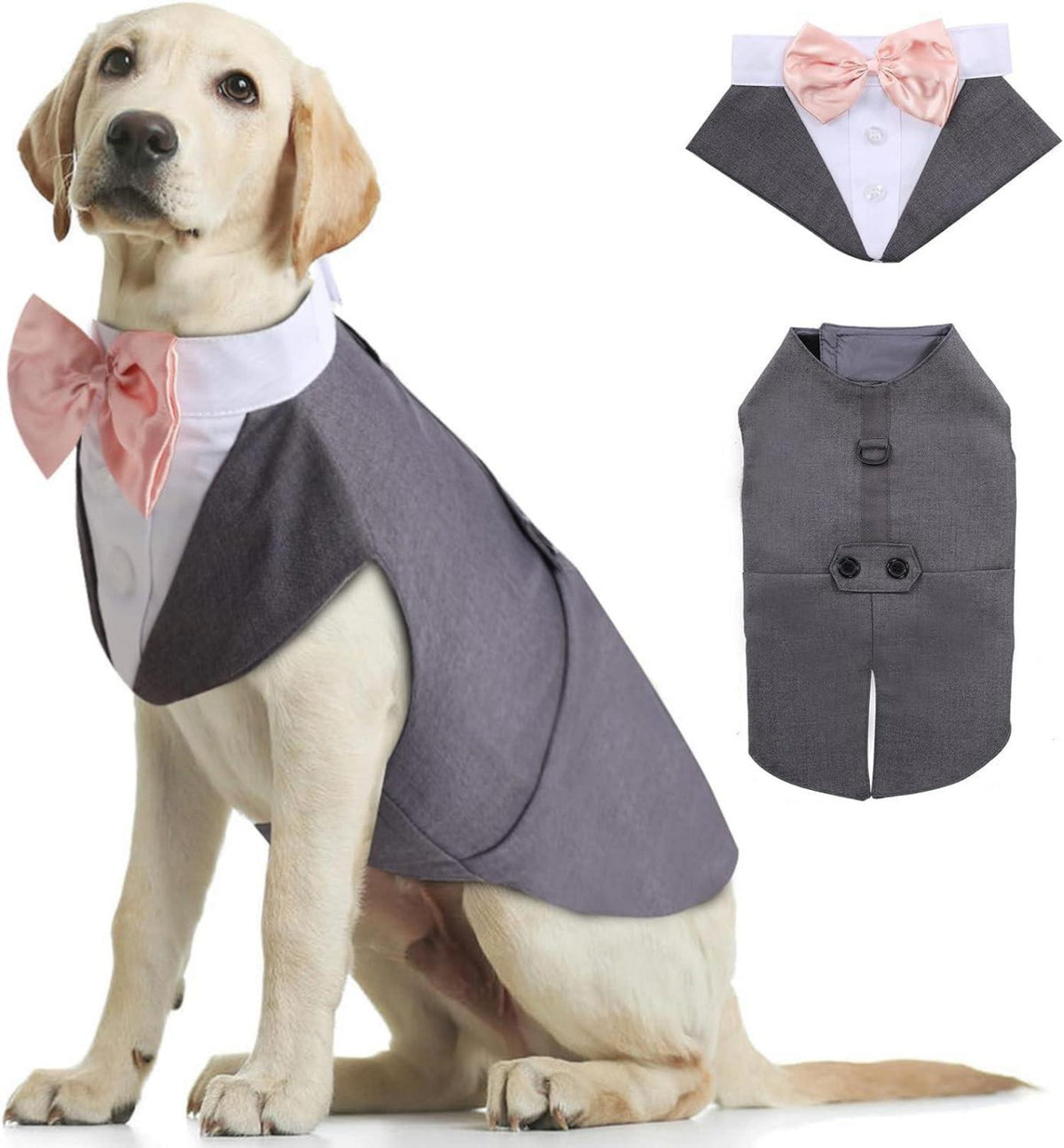 Kuoser Hund Smoking Anzug Bandana Set Haustier Fomal Kleidung Hunde
