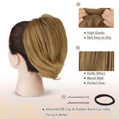 Haarteil Hair Extensions Pferdeschwanzverlängerung synthetisch 20cm