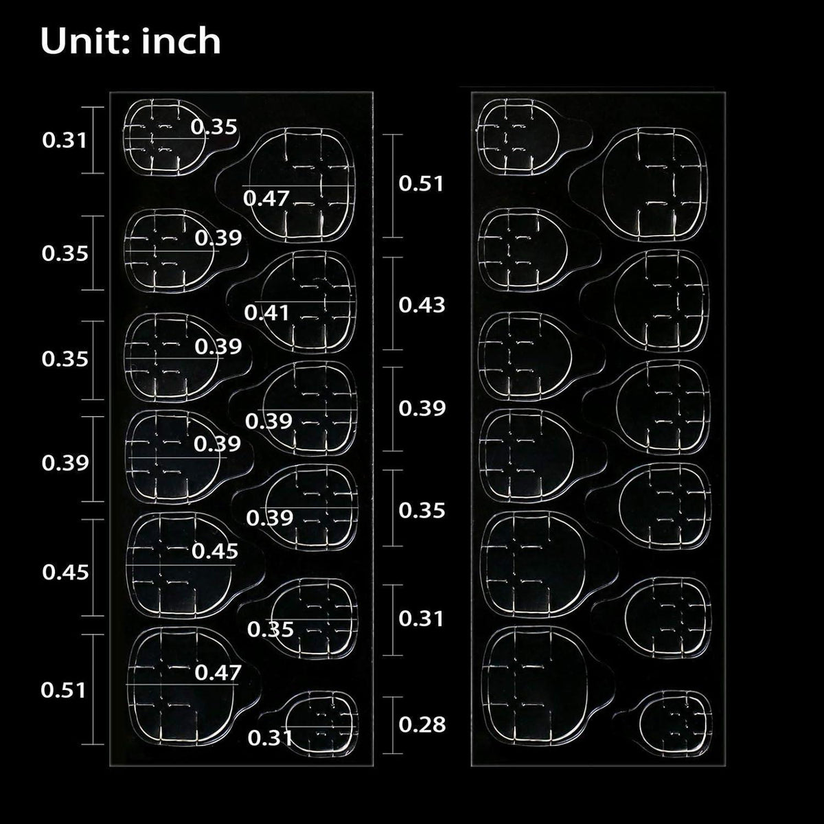 1200 Klebelaschen für Nägel – Ultradünn & Wasserdicht