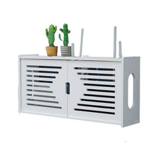 Wandregal für Router mit Kabelmanagement, Weiß