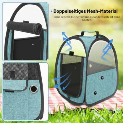 Vogel-Reisetasche atmungsaktiv mit Sitzstange