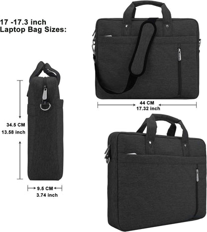 17-17,3 Zoll Laptoptasche mit Zubehörtasche und Trolley-Riemen