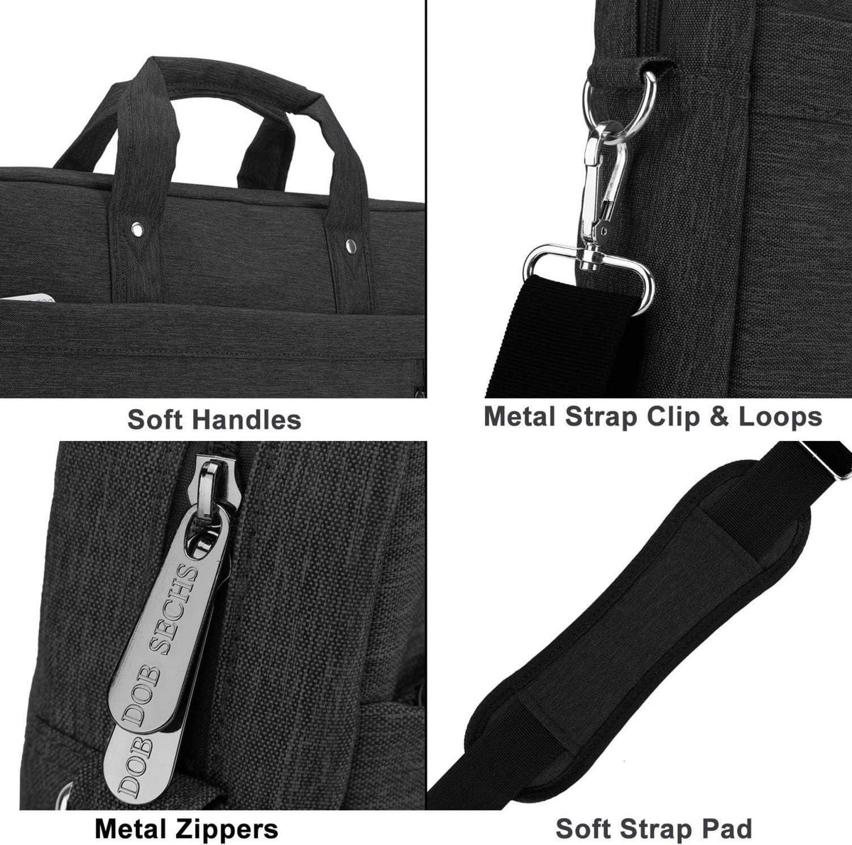 Aktentasche 17-17,3 Zoll Laptop Schultertasche Uni Arbeit Business Schutz