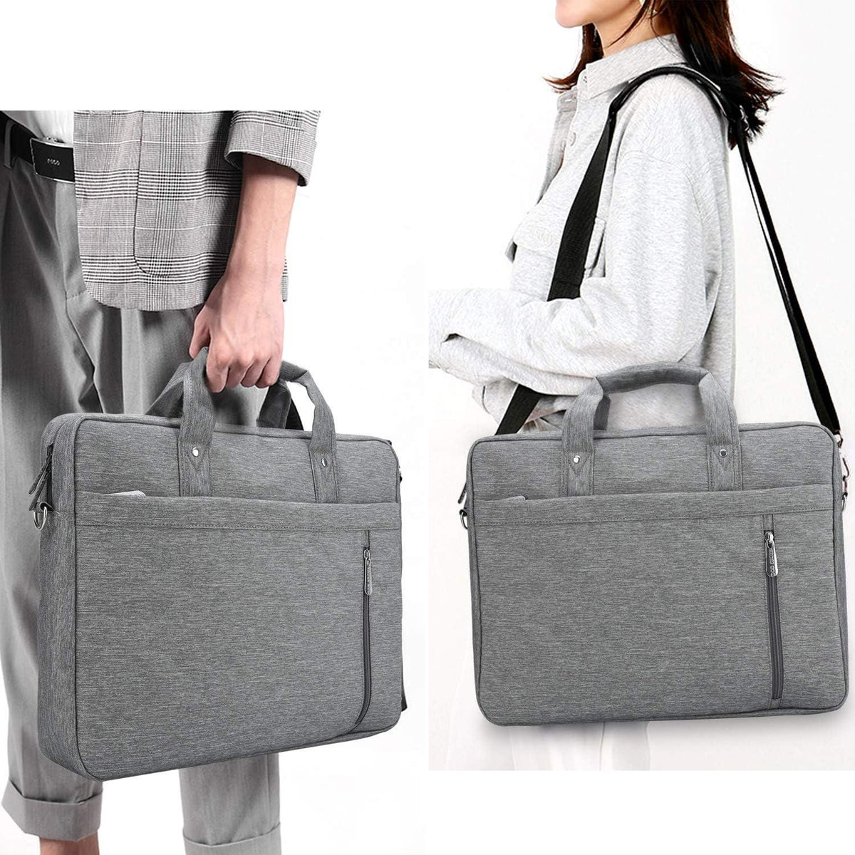 Laptoptasche 15-15,6 Zoll Aktentasche Notebooktasche Business Grau