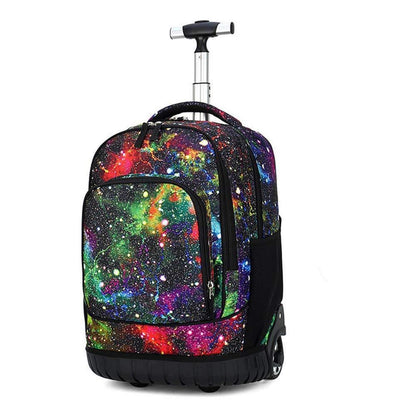 Trolley Rucksack mit Rollen – Galaxis Kindergepäck für Teenager