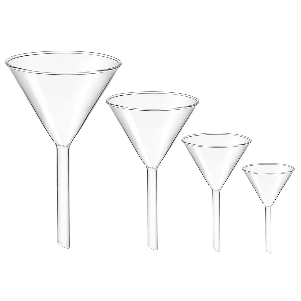 Glastrichter Set Organische Analytische Chemie 40/50/75/100mm