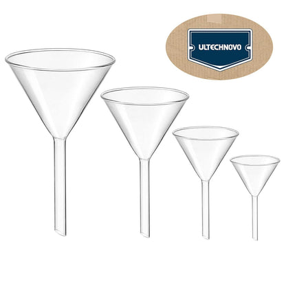 Glastrichter Set Organische Analytische Chemie 40/50/75/100mm