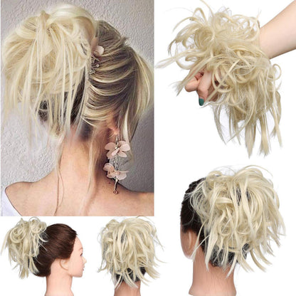 Unordentlicher Dutt Haargummi – Bleichblond & Voluminös