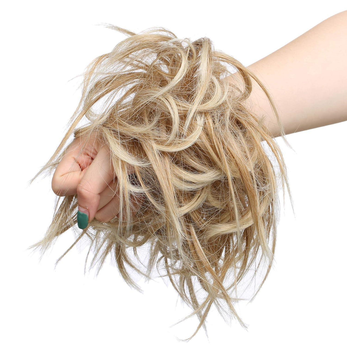 Unordentlicher Dutt Haargummi Erdbeerblond & Platinblond