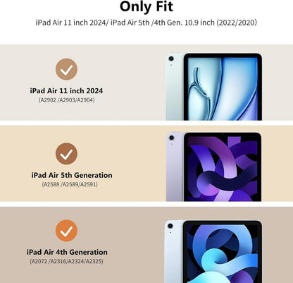 iPad Air 11 Zoll Hülle 2024 Trifold Ständer Starker Magnet