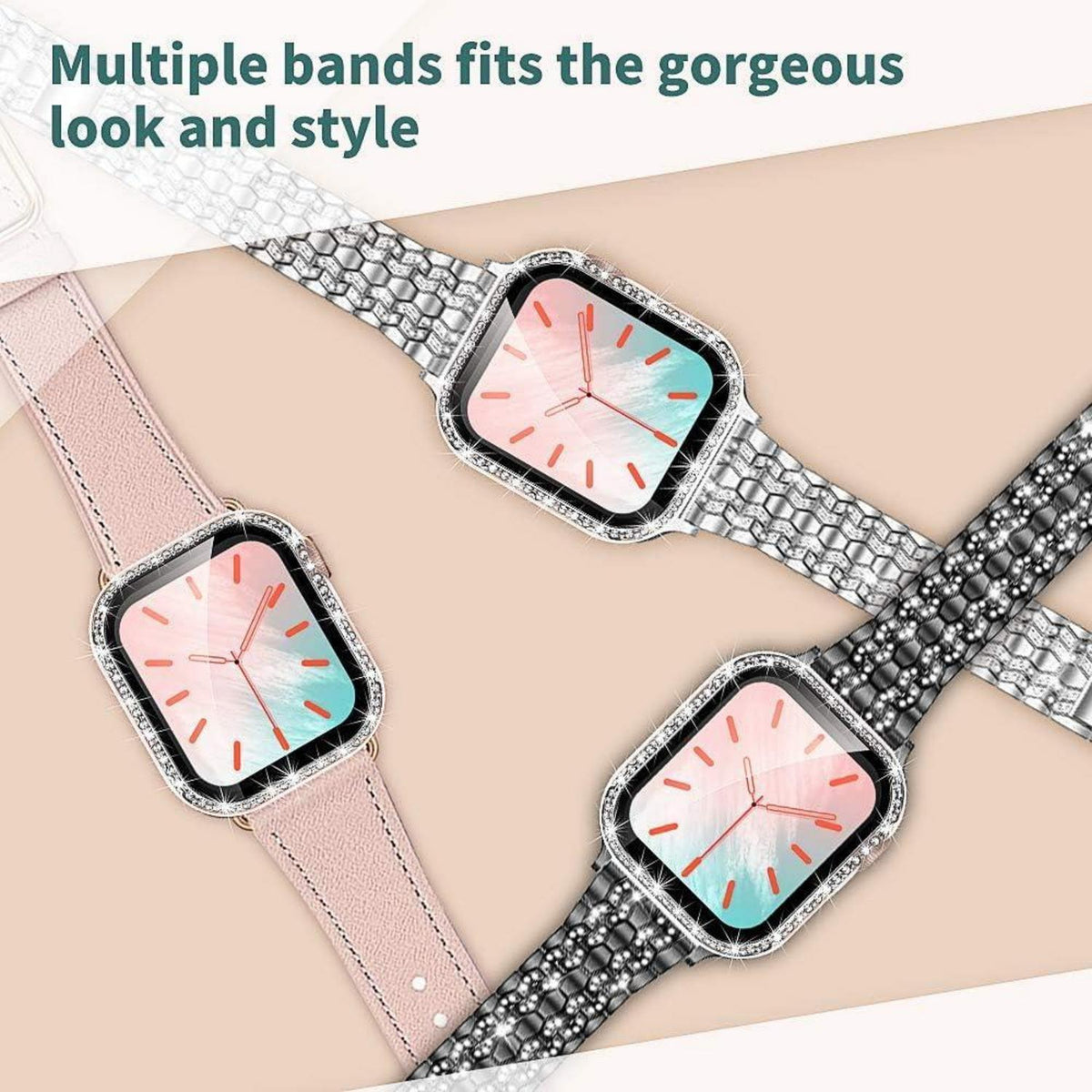 Schutzhülle für Apple Watch 44mm mit Displayschutz, transparent