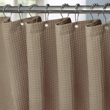 Waffel Duschvorhang Anti Schimmel Wasserdicht Set 92x182cm Khaki
