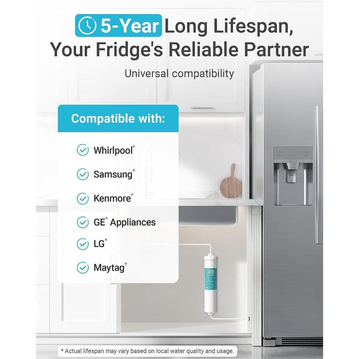Inline Wasserfilter für Kühlschrank & Eismaschine