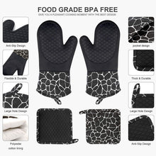 Hitzebeständige Ofenhandschuhe Silikon Baumwolle Topflappen