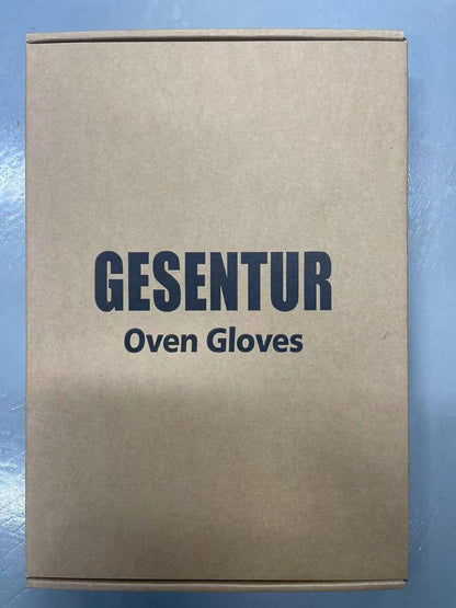 Ofenhandschuh Topfhandschuhe Silikon Baumwolle Hitzebeständig 1 Paar Schwarz