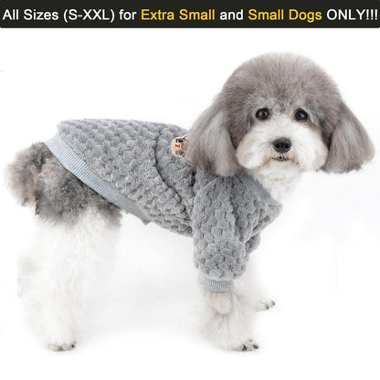 Hundepullover Fleece Wintermantel Grau M