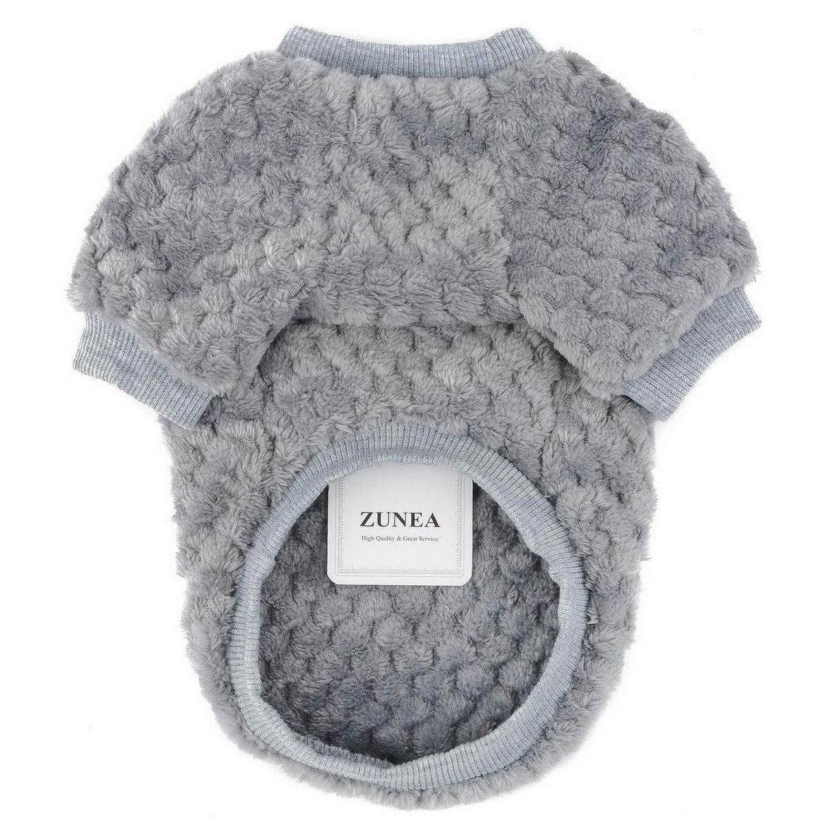 Hundepullover Fleece Wintermantel Grau M