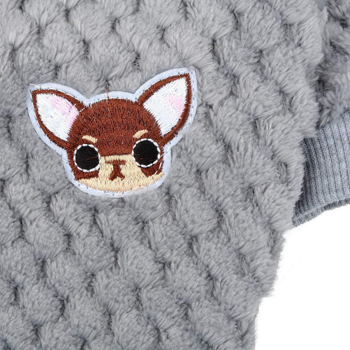 Hundepullover Fleece Wintermantel Größe L Grau