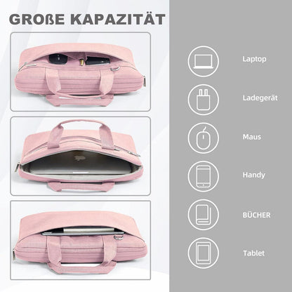 Voova Laptoptasche 360° Schutz 17-17,3 Zoll Wasserdicht Rosa